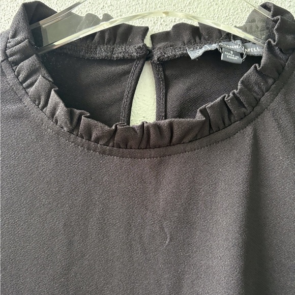 Adrianna Papell Ruffle Neck Keyhole Back Closure Size S Bow Goth Office Party - Picture 7 of 10